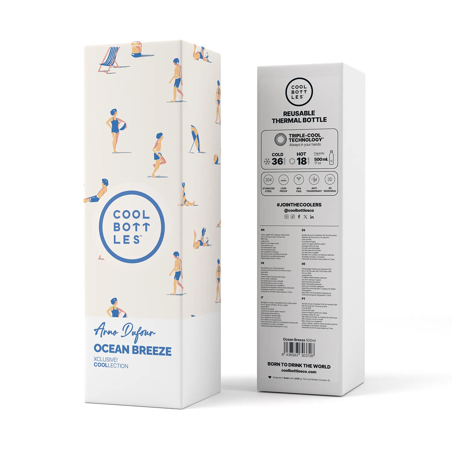 Термос-термобутылка Cool Bottles Arno Dufour Ocean Breeze 500 мл CBB50OBZ