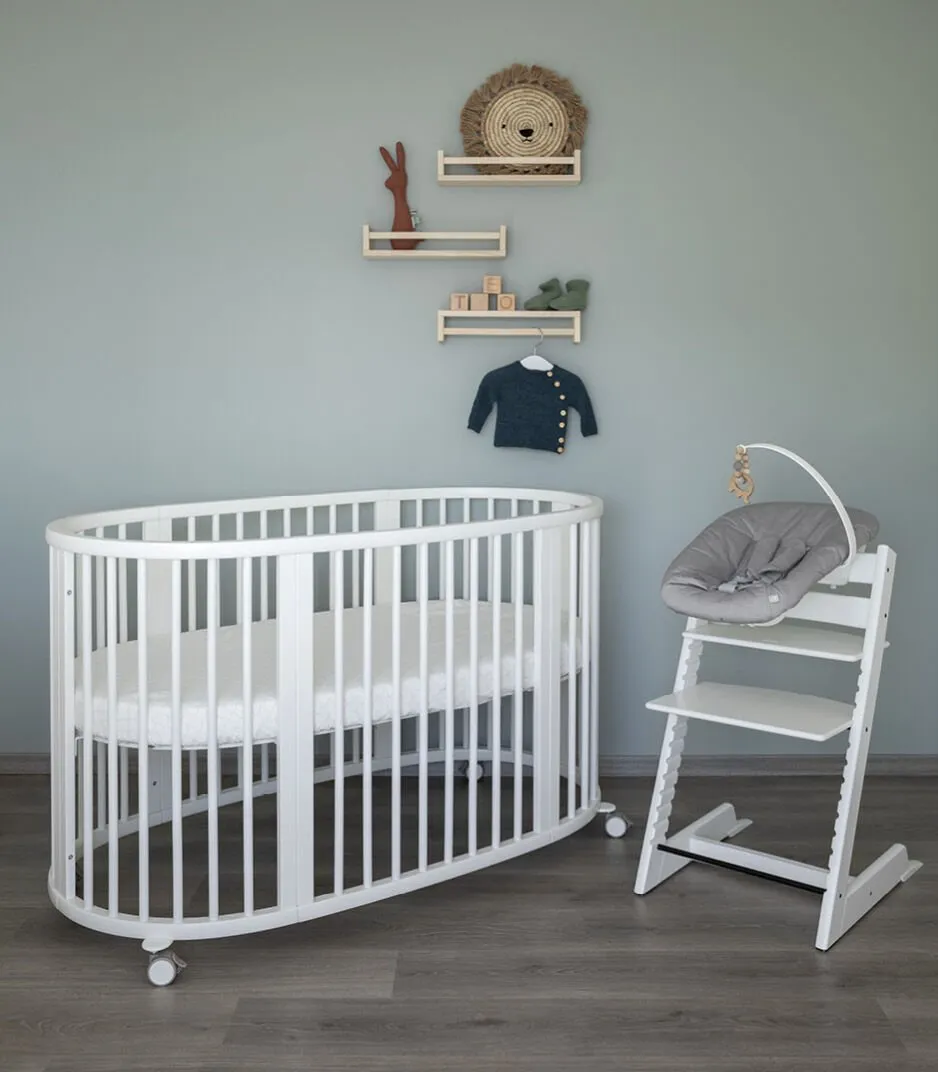 Комплект Stokke 5 предметов: Люлька Sleepi Mini V3 + 2 Матраса + Расширение + Простыня