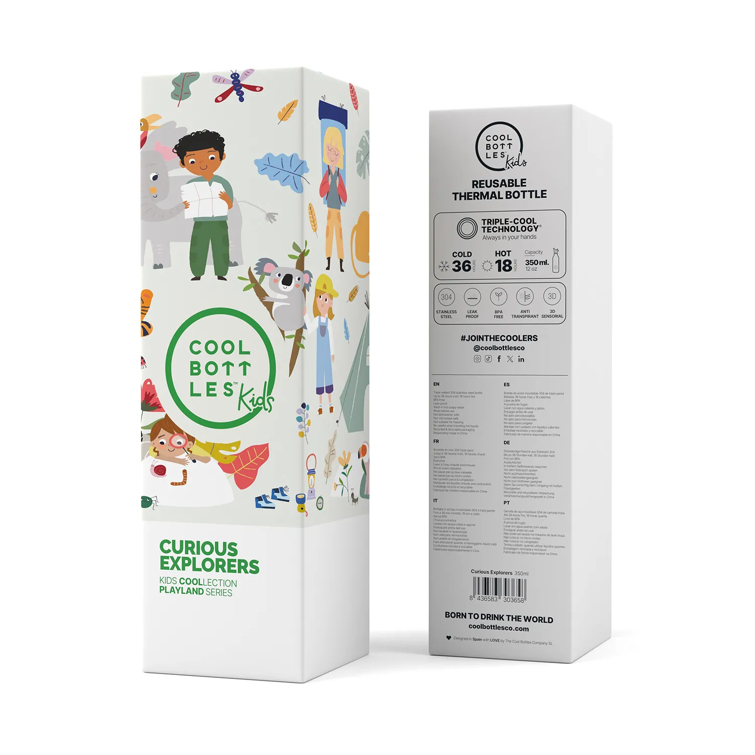 Термос–термобутылка Cool Bottles Kids серия Playland Curious Explorers 350 мл CBBK35CE