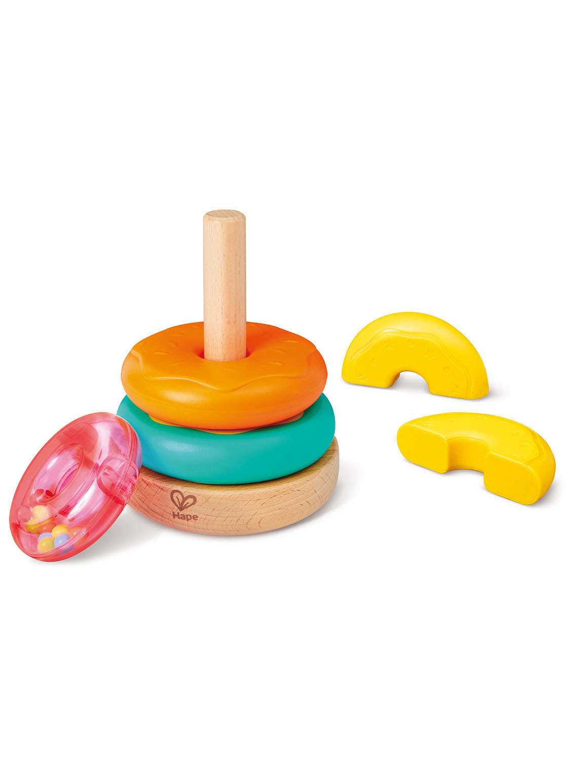 Игрушка развивающая HAPE «Пирамидка» Башня пончиков E0532_HP