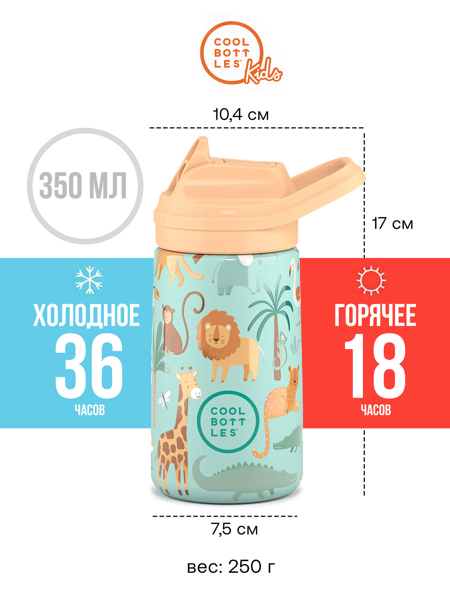 Термос–термобутылка Cool Bottles Kiddie 350мл