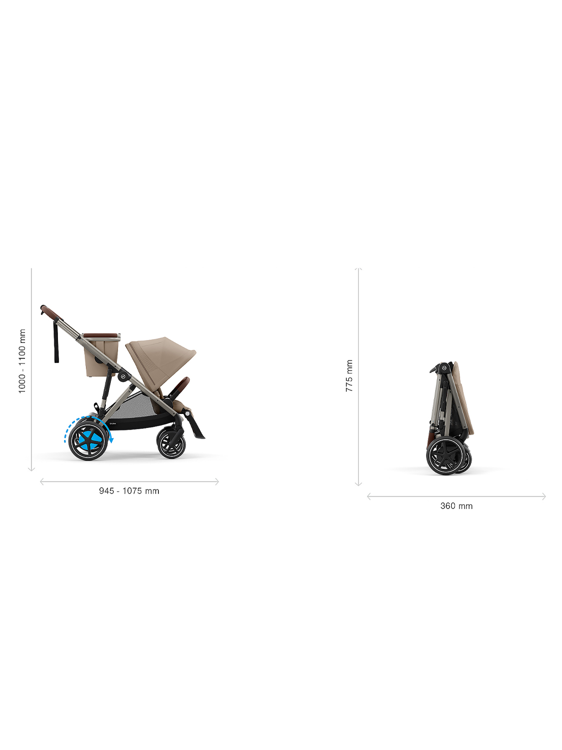 Коляска для погодок Cybex E-Gazelle S TPE