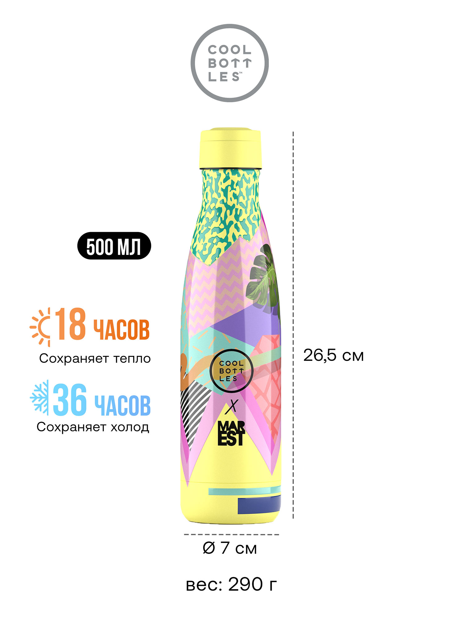Термос–термобутылка Cool Bottles 500мл