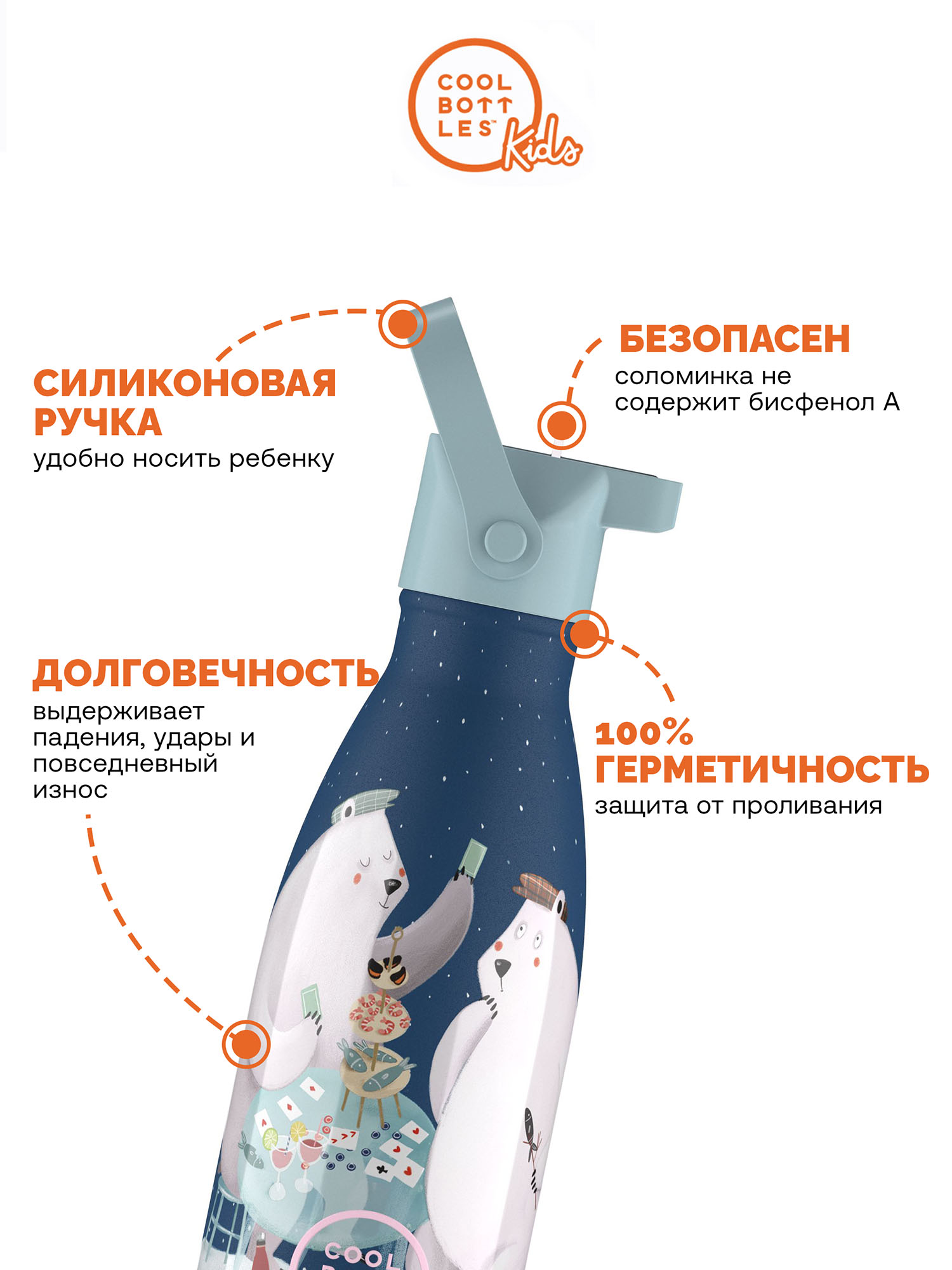 Термос–термобутылка Cool Bottles Kids 350мл