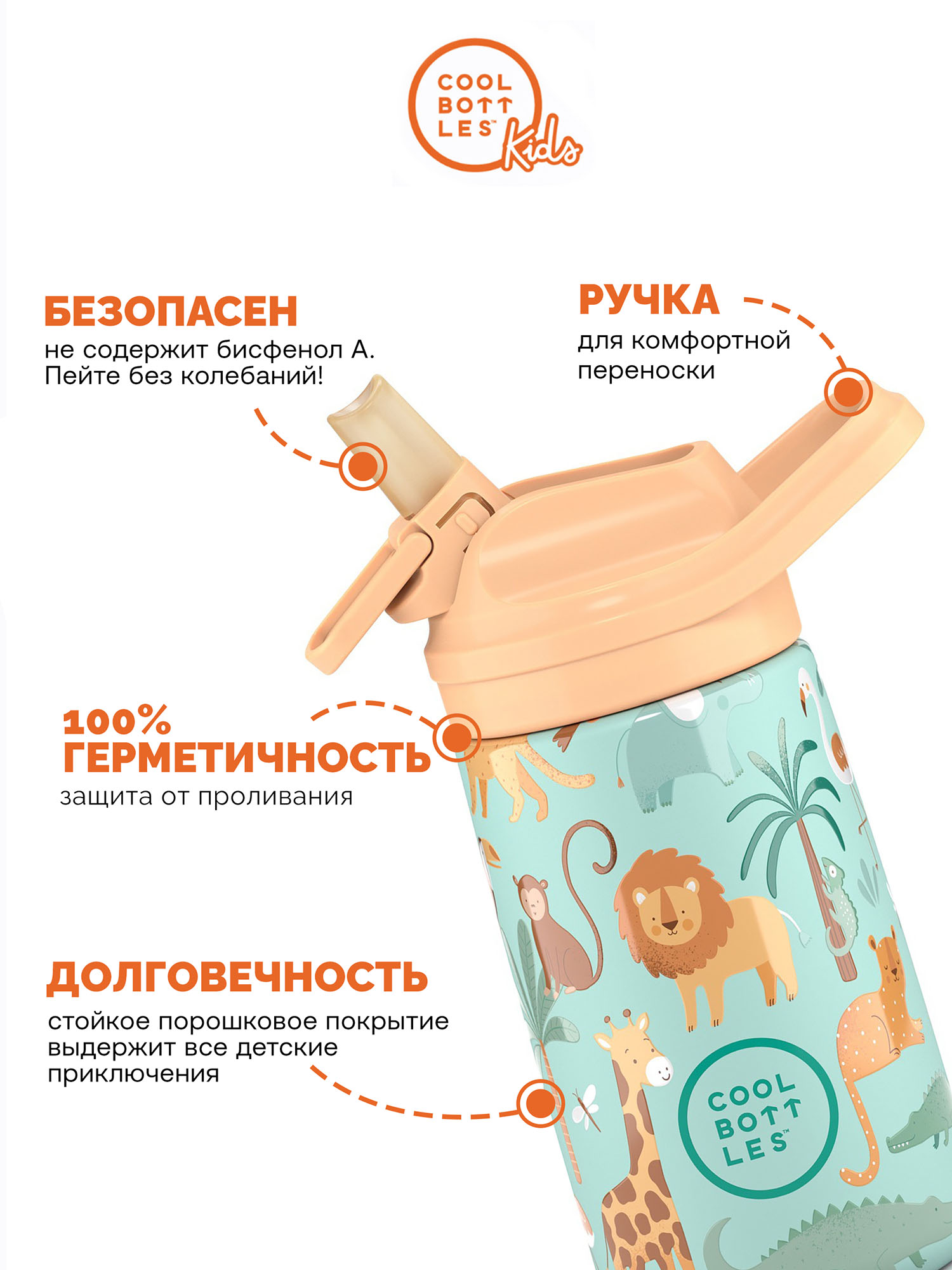 Термос–термобутылка Cool Bottles Kiddie 350мл
