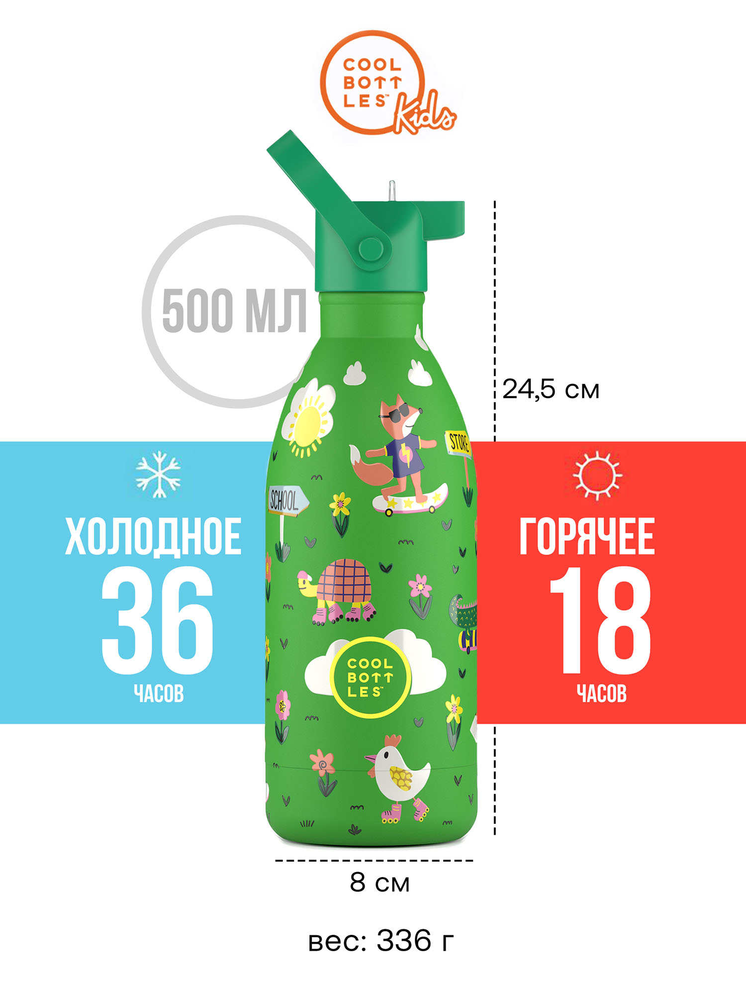 Термос–термобутылка Cool Bottles Kids 500мл