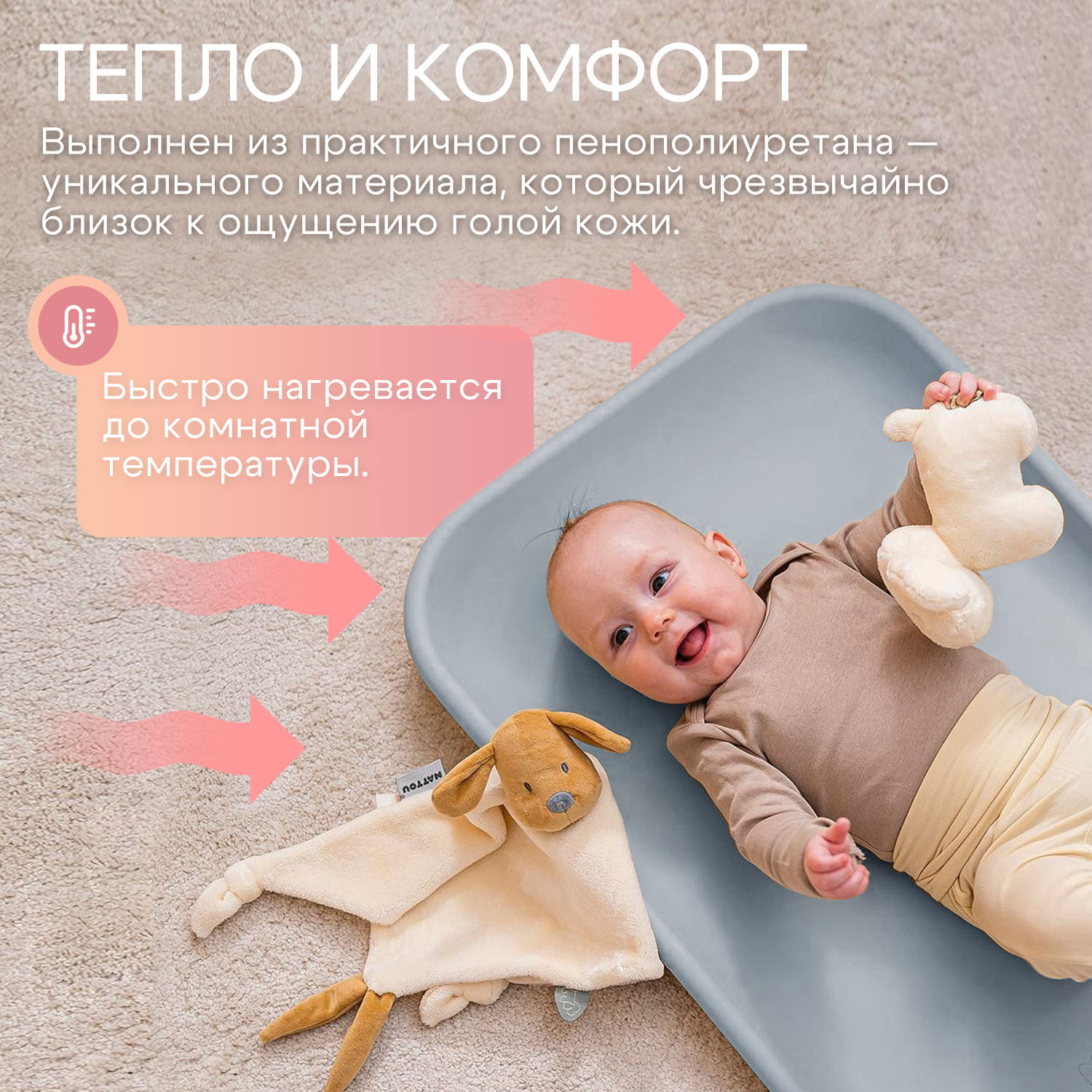 Пеленальный матрас подложка Nattou