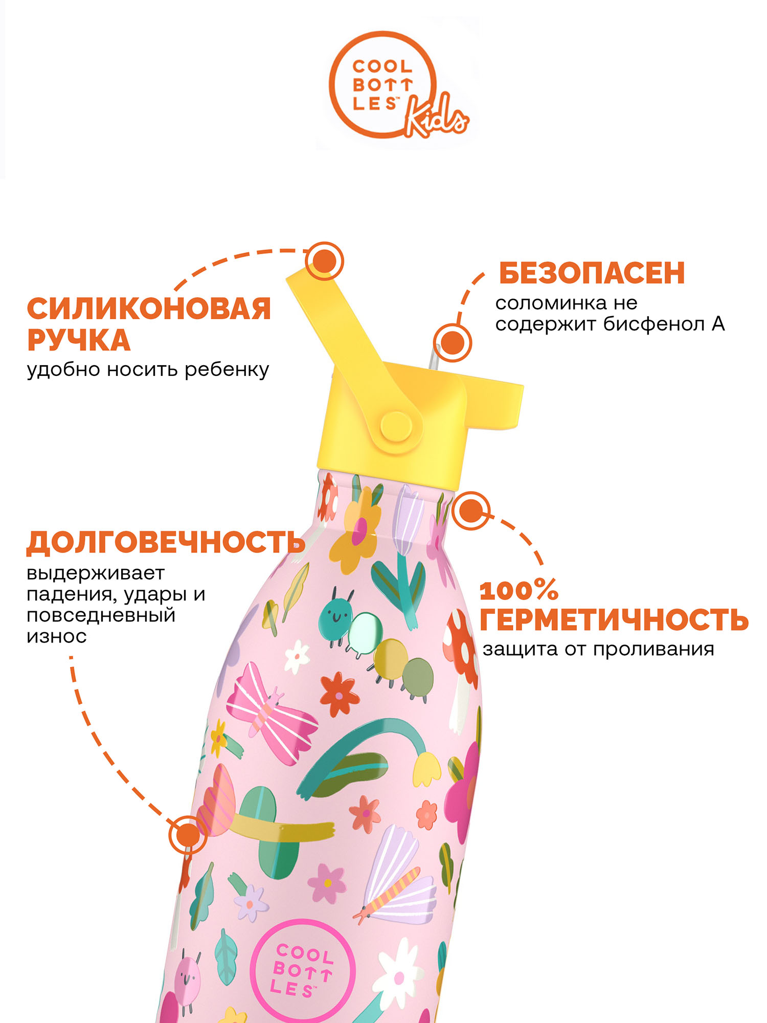 Термос–термобутылка Cool Bottles Kids 500мл
