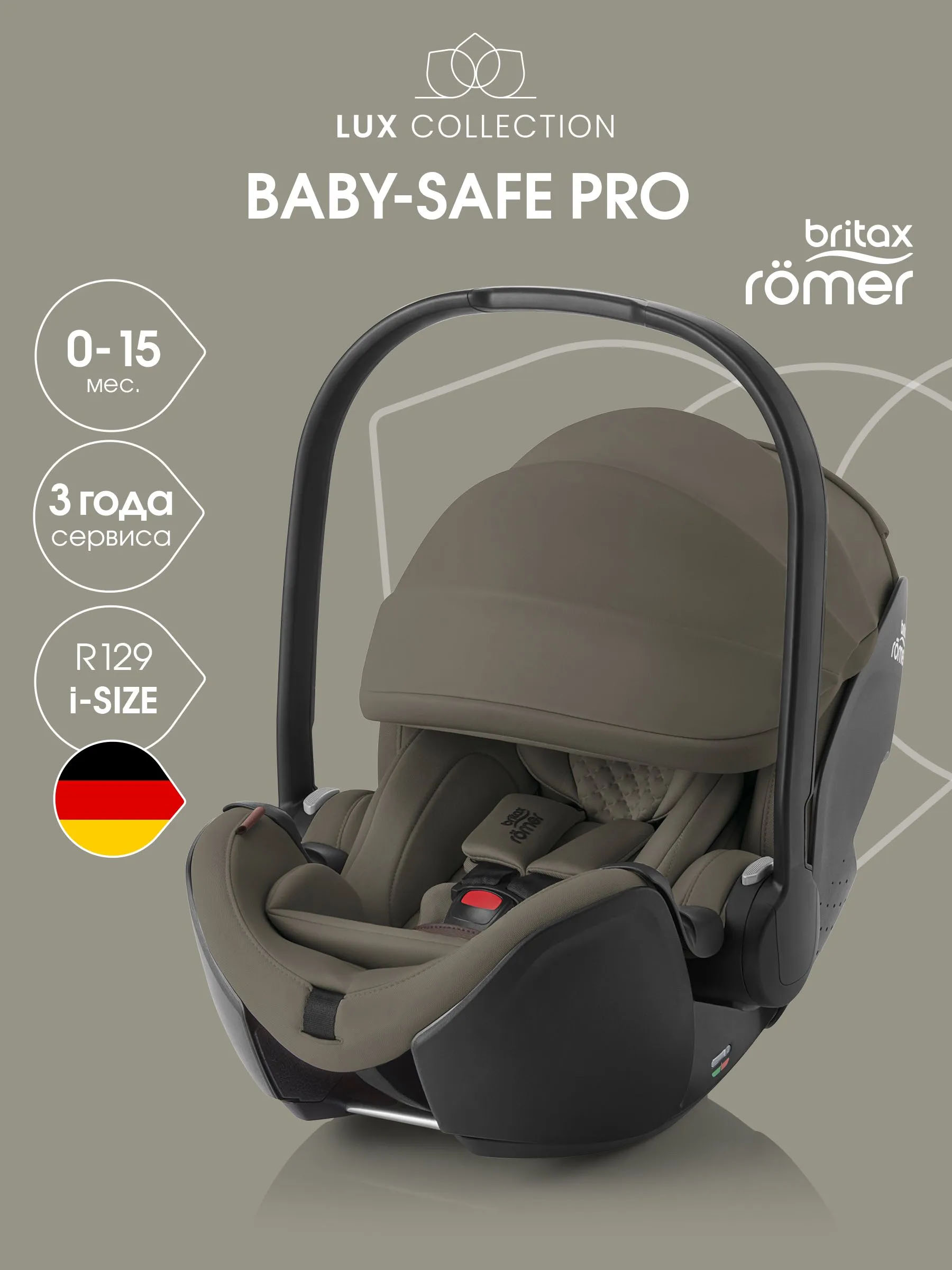 Автокресло 0+ Britax Roemer BABY-SAFE PRO LUX + VARIO BASE 5Z
