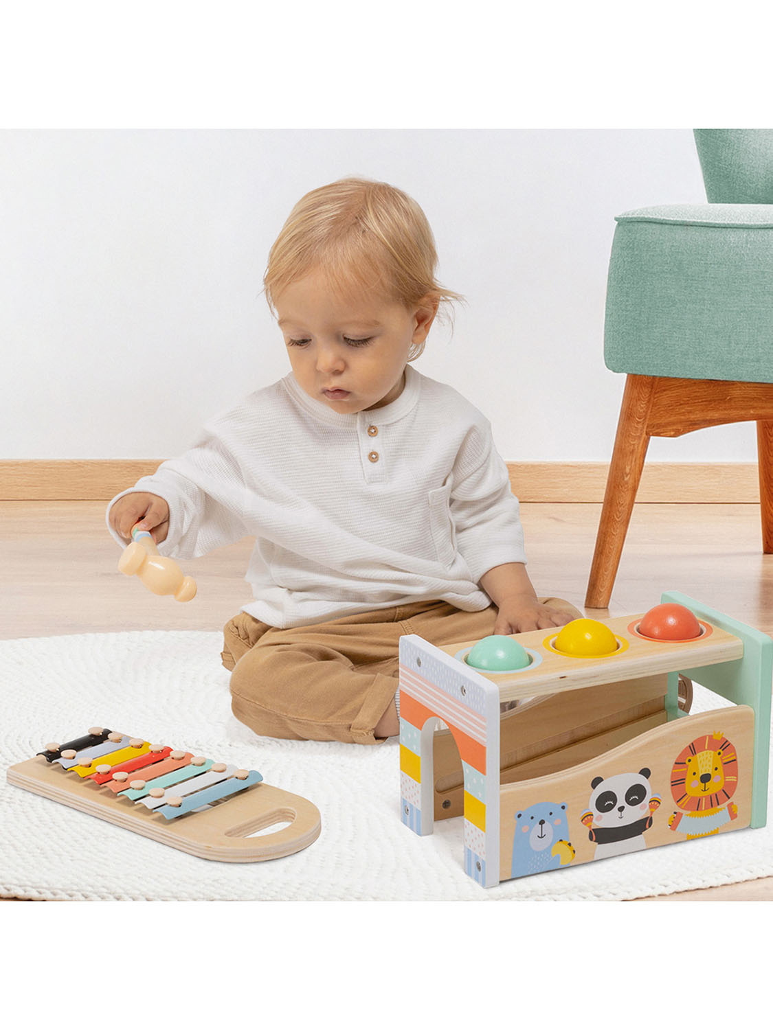 Игрушка музыкальная Eurekakids «Веселые инструменты» Ксилофон и стучалка