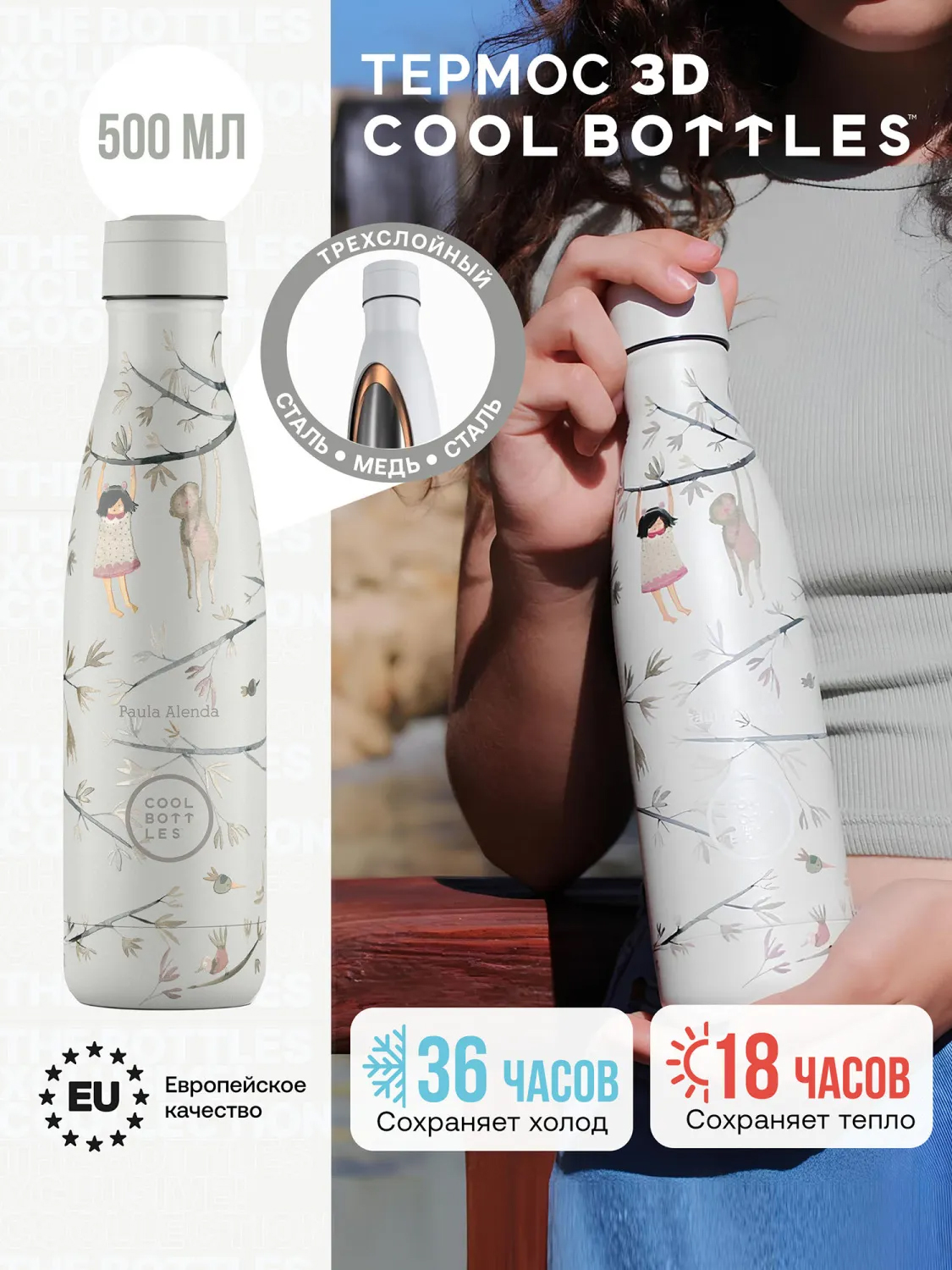 Термос–термобутылка Cool Bottles 500мл