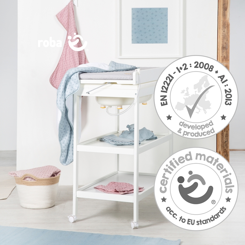 Стол для пеленания ROBA Baby Pool с ванночкой и матрасиком
