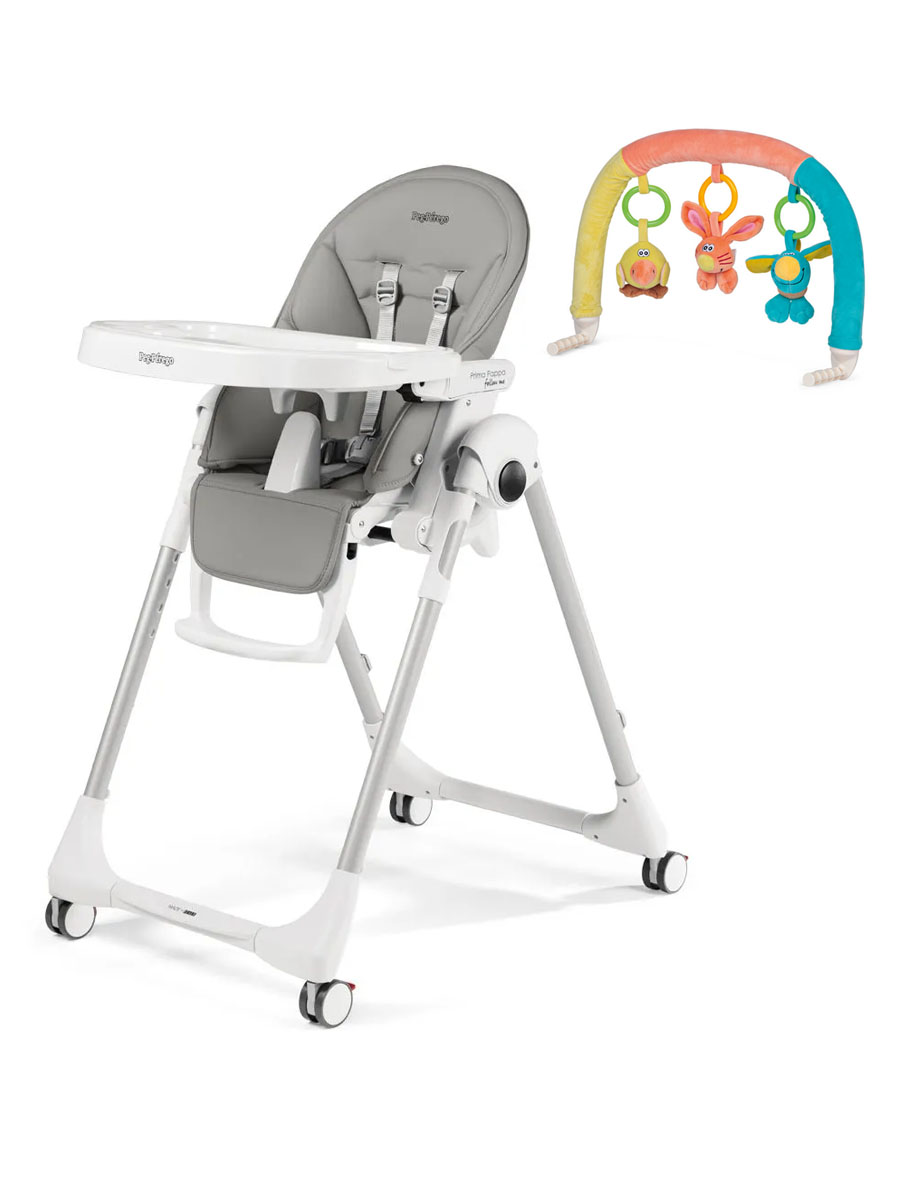 Стул для кормления Peg-Perego Prima Pappa Follow Me + дуга с игрушками