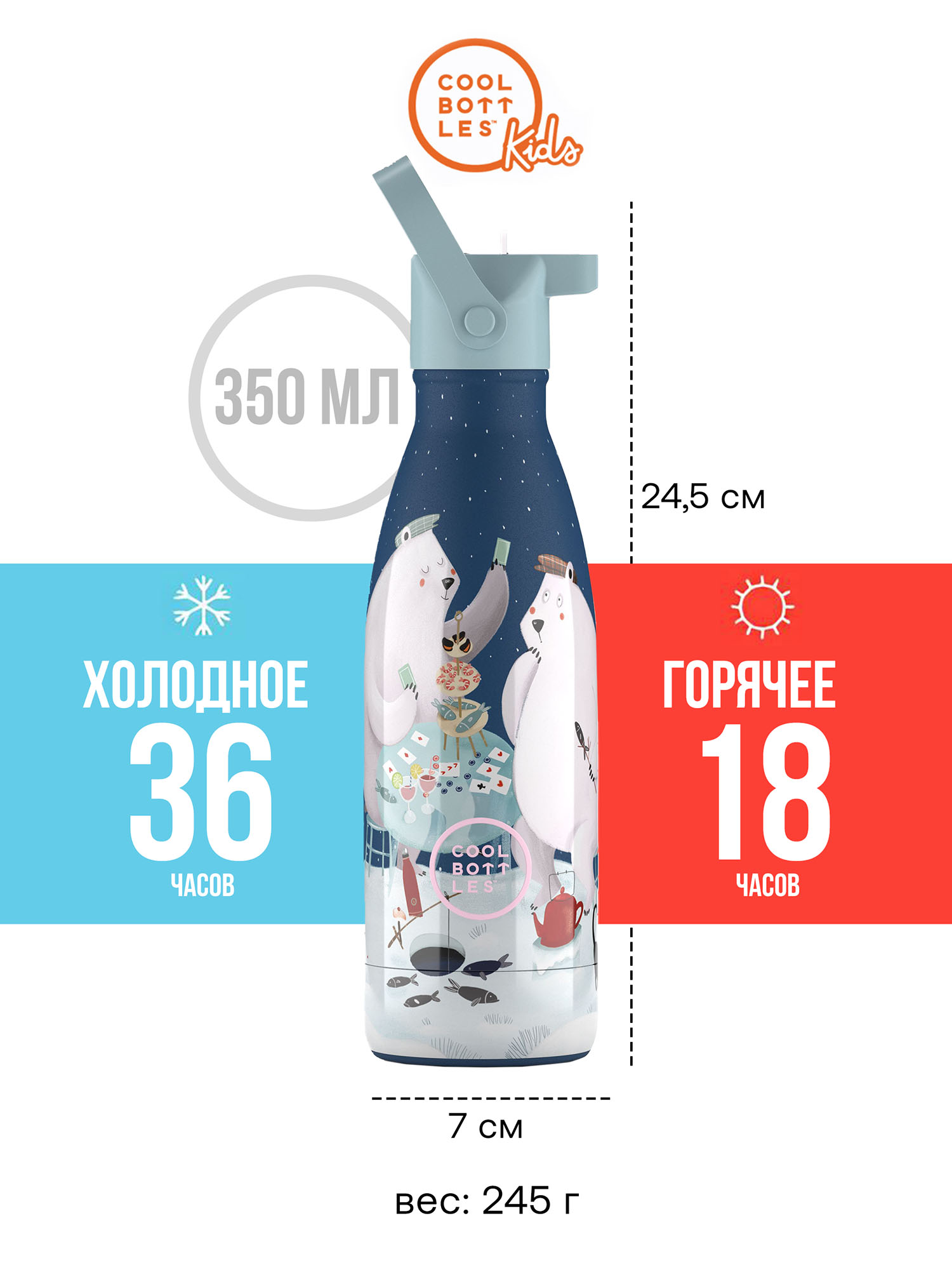 Термос–термобутылка Cool Bottles Kids 350мл