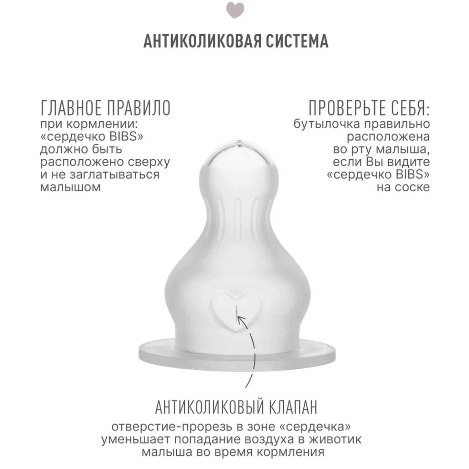 Соска BIBS силиконовая для бутылочки средний поток - 2 шт