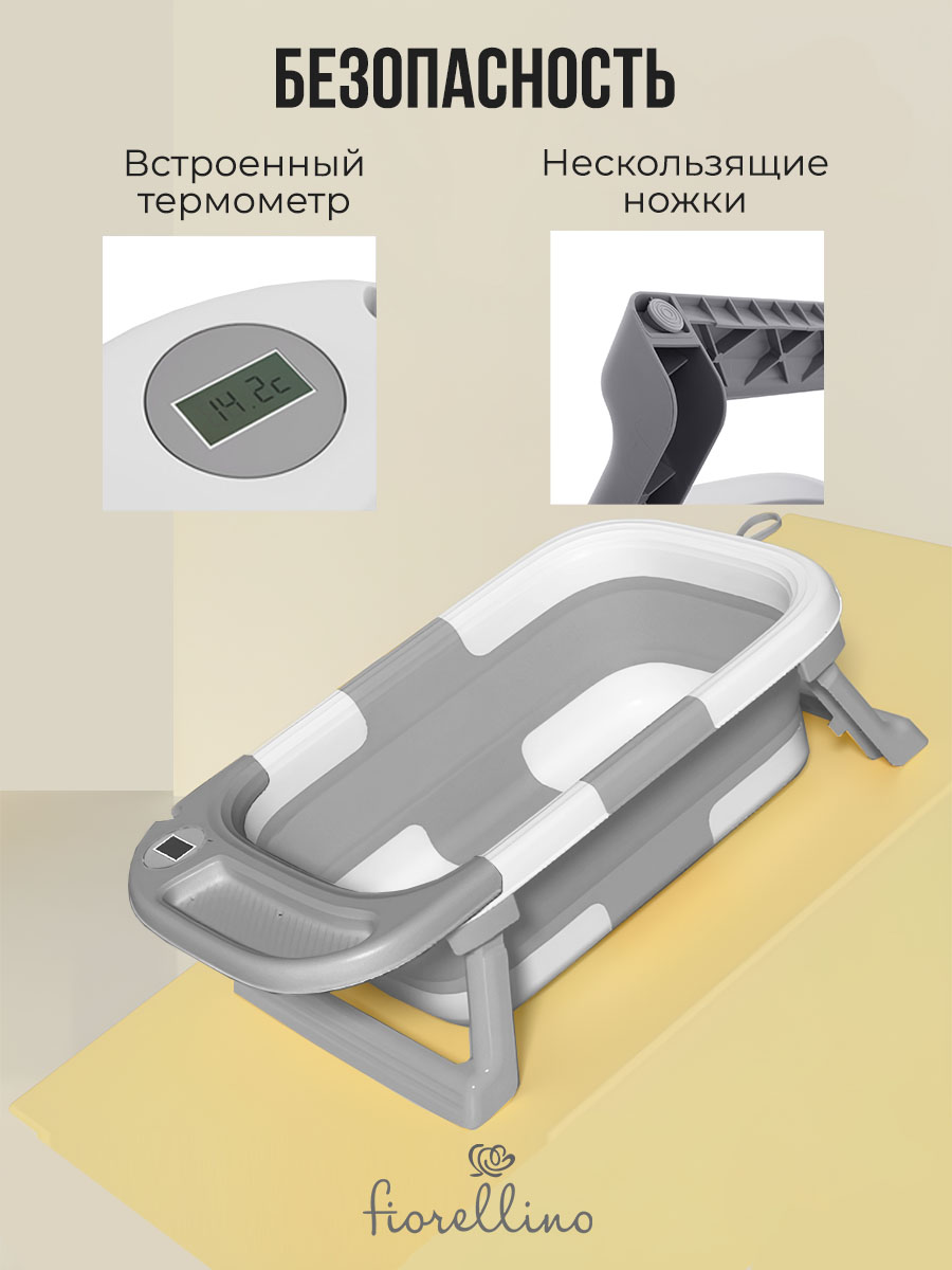 Ванночка Fiorellino складная с термометром