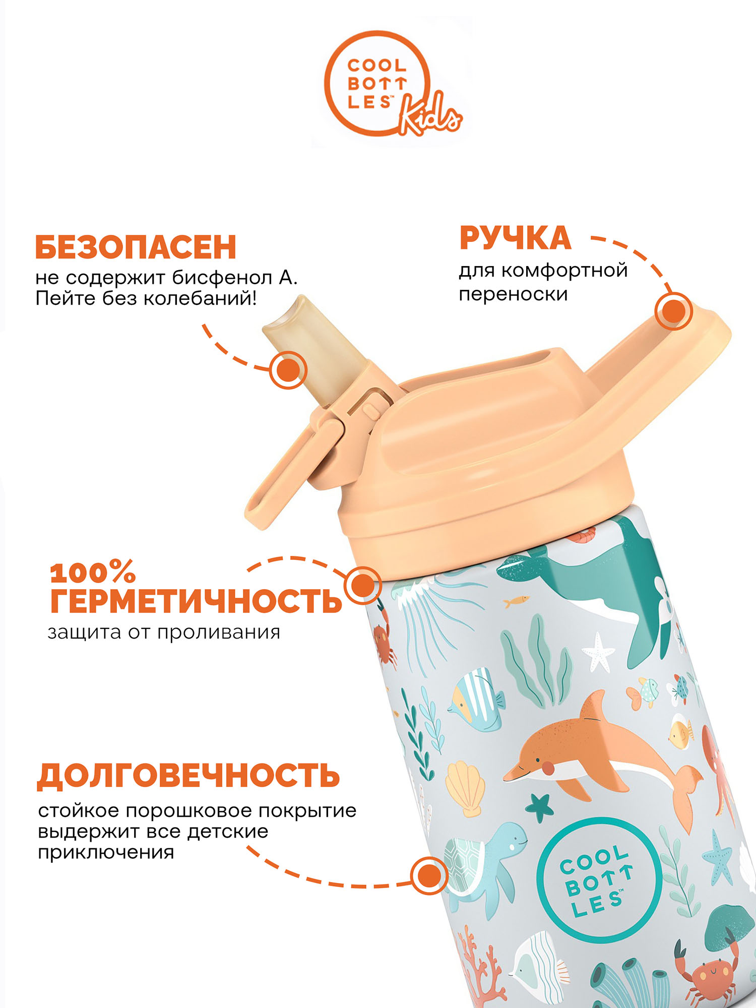 Термос–термобутылка Cool Bottles Kiddie 350мл