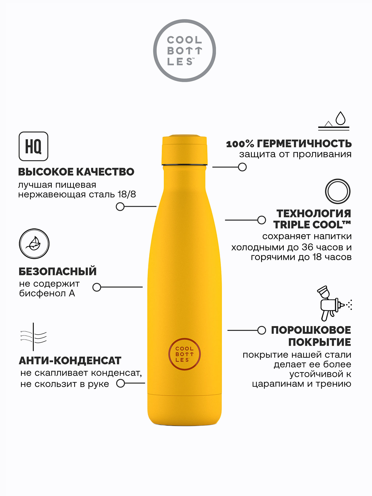 Термос–термобутылка Cool Bottles 500мл