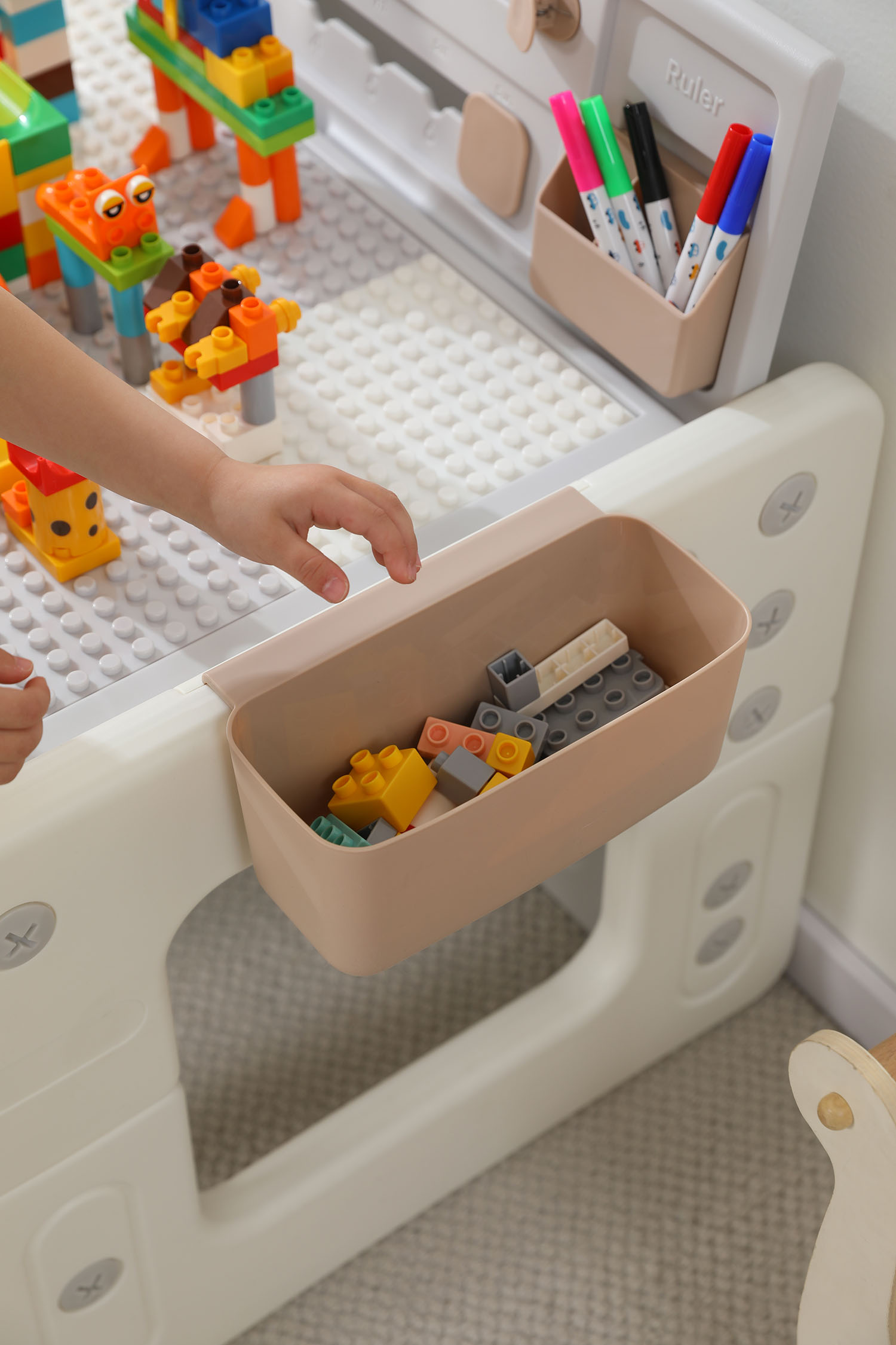 Стол со стульчиком 4 в 1 детский развивающий UNIX Kids Camel PPT4IN1CL Витрина