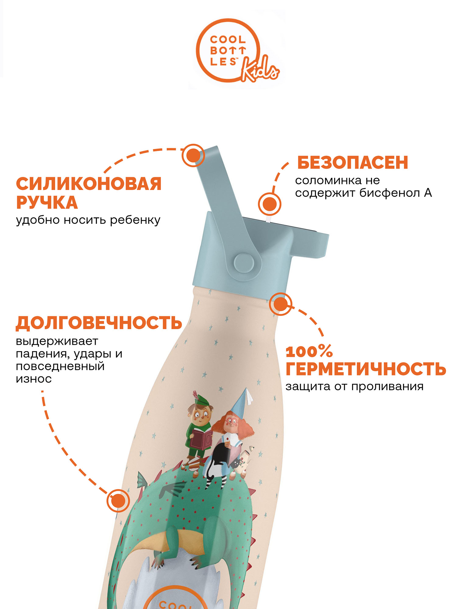 Термос–термобутылка Cool Bottles Kids 350мл