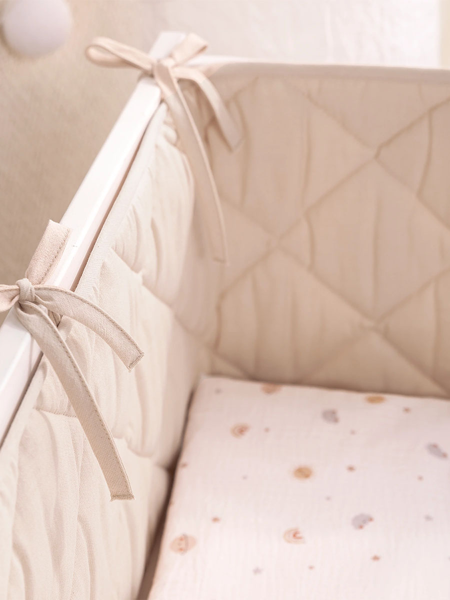 Комплект постельного белья PERINA Muslin 3 предмета 120х60 Планеты/Латте