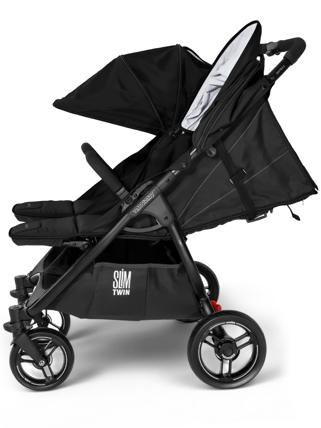 Коляска прогулочная для двойни Valco Baby Slim Twin 2.0