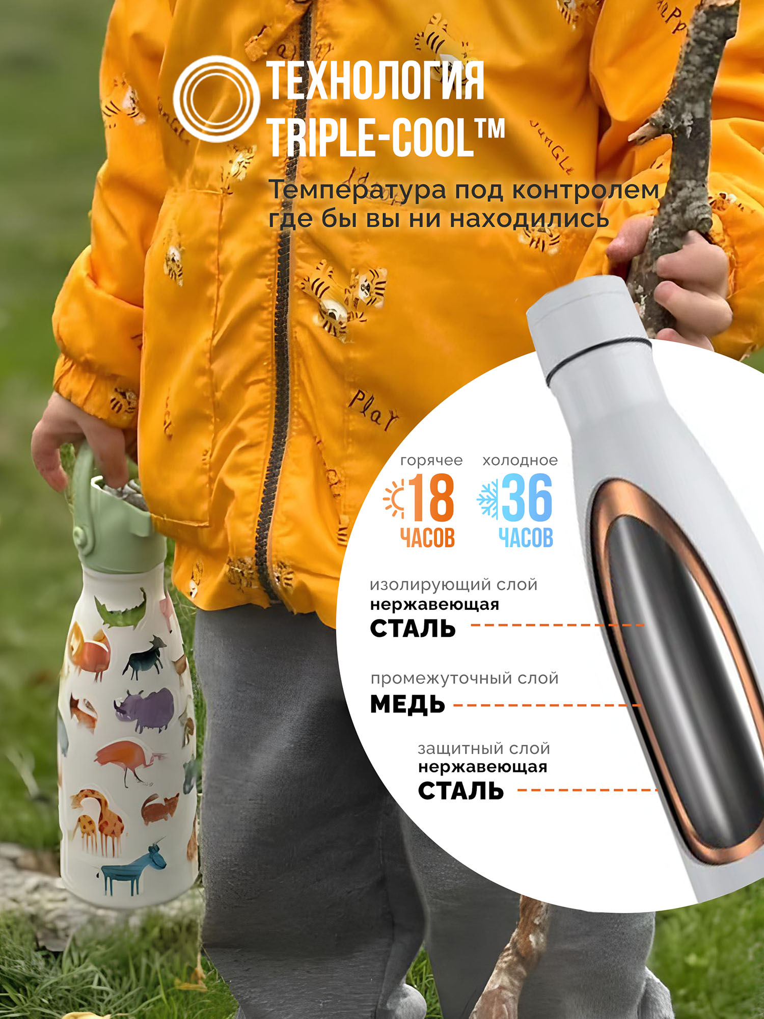 Термос–термобутылка Cool Bottles Kids 260мл