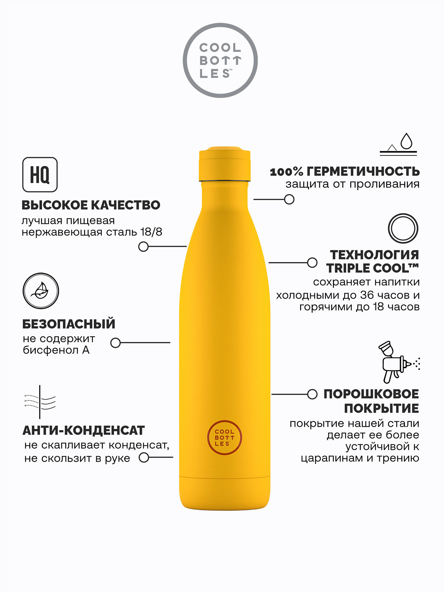 Термос–термобутылка Cool Bottles 750мл